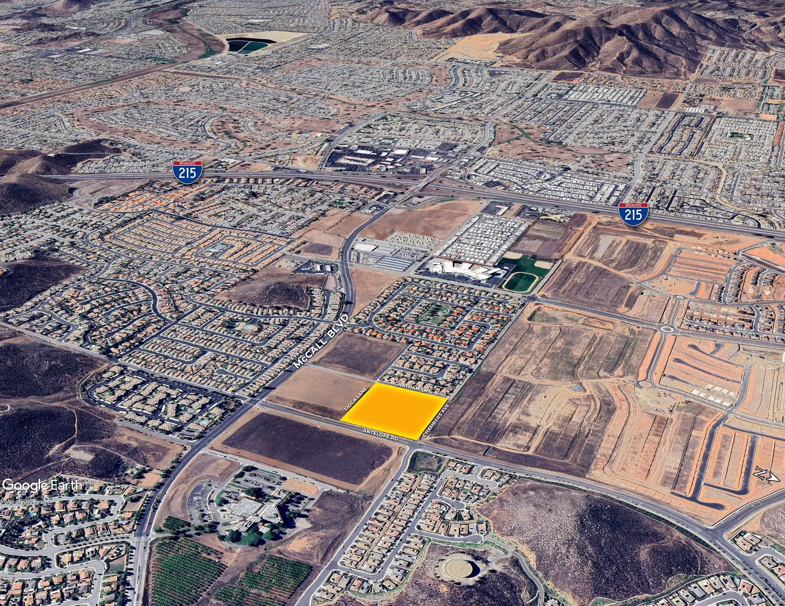 Aerial site context for Cypress Sands; site highlighted in the original source